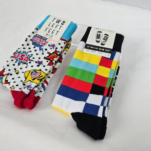 Two Left Feet Sock Co Unisex Adult Small & Large/XL 1 Pair or Each Size - Picture 2 of 10